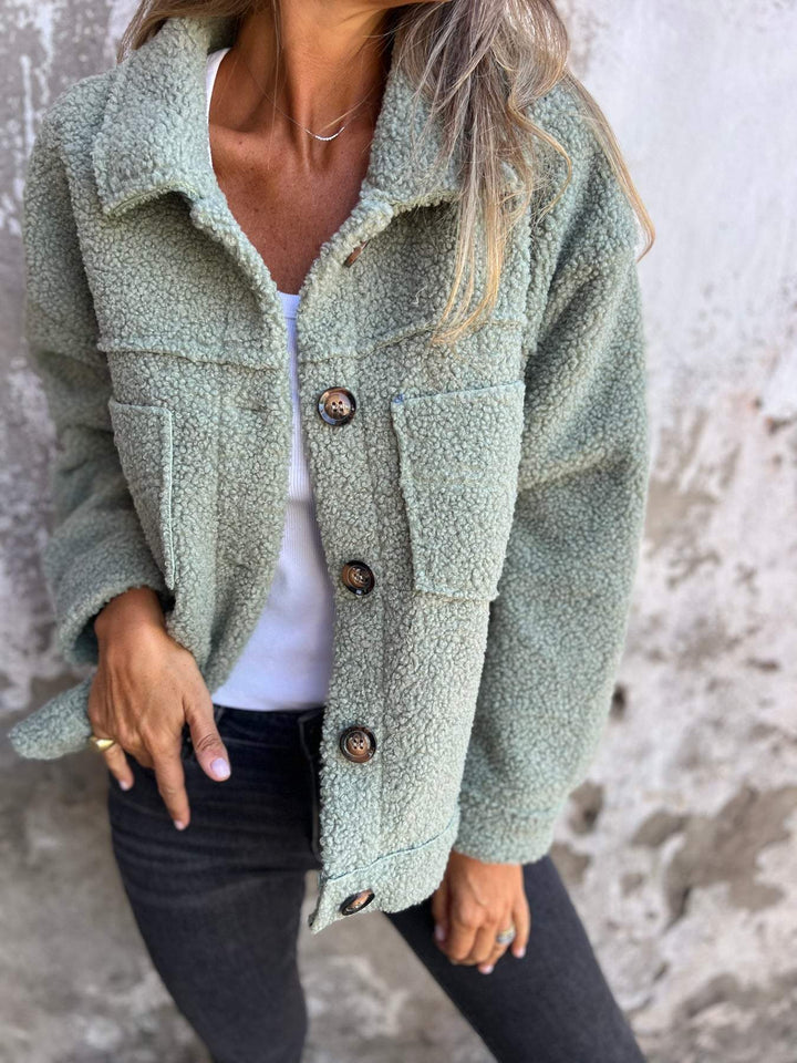 Damen Kuschelige Jacke mit Innenfutter Warme Übergangsjacke für Alltag 0
