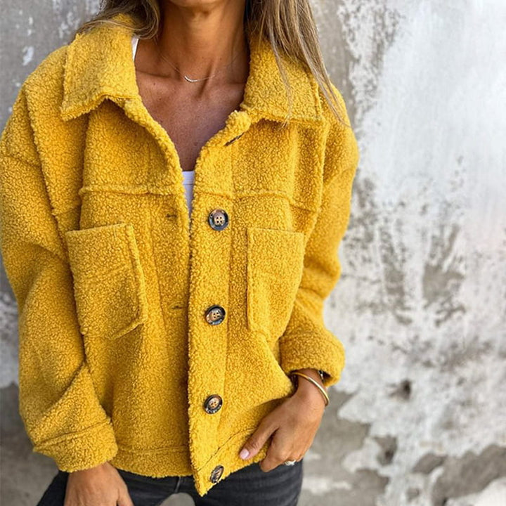 Damen Kuschelige Jacke mit Innenfutter Warme Übergangsjacke für Alltag 1