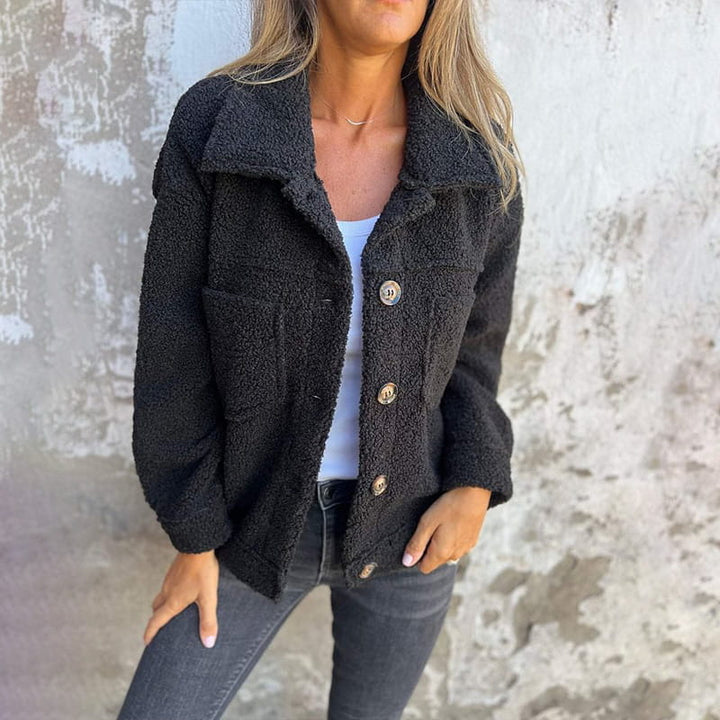 Damen Kuschelige Jacke mit Innenfutter Warme Übergangsjacke für Alltag 2