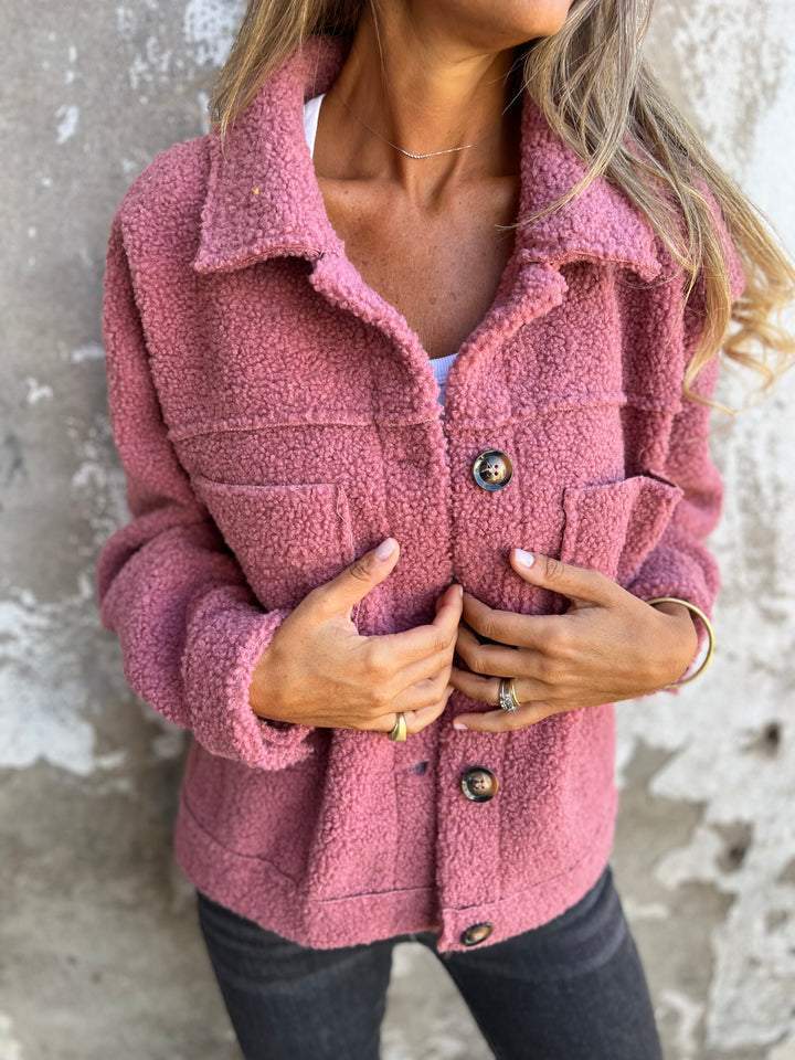 Damen Kuschelige Jacke mit Innenfutter Warme Übergangsjacke für Alltag 3