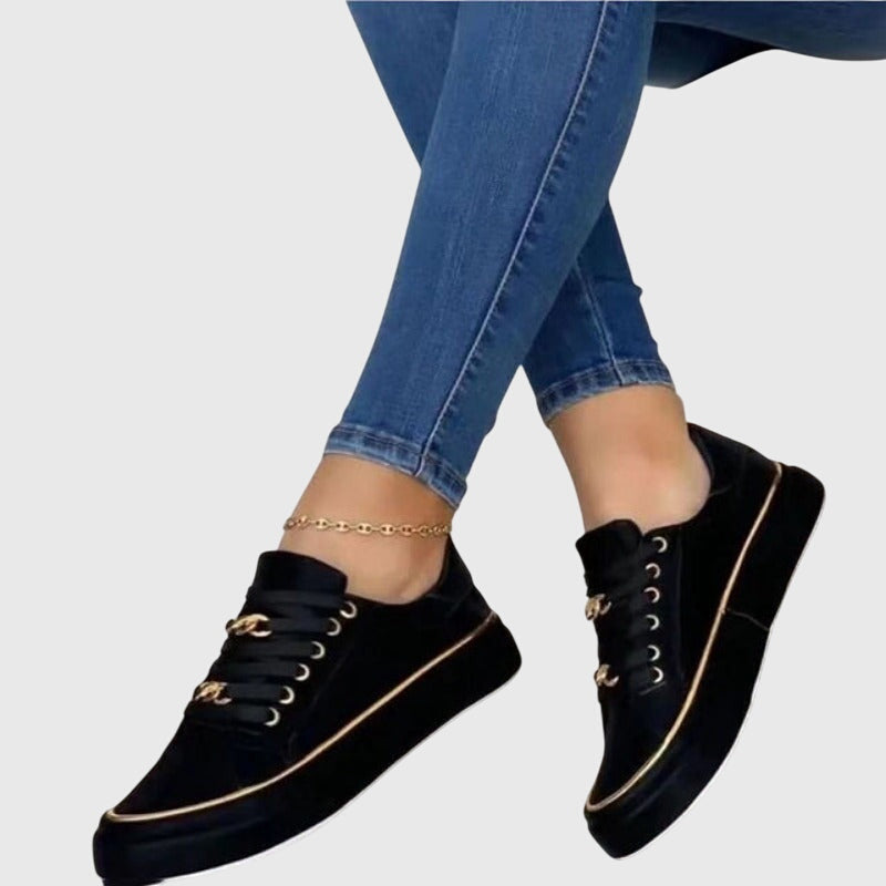 Damen Lässige Schnürsneaker mit Orthopädischer Fußbettunterstützung für Frühling und Sommer 0