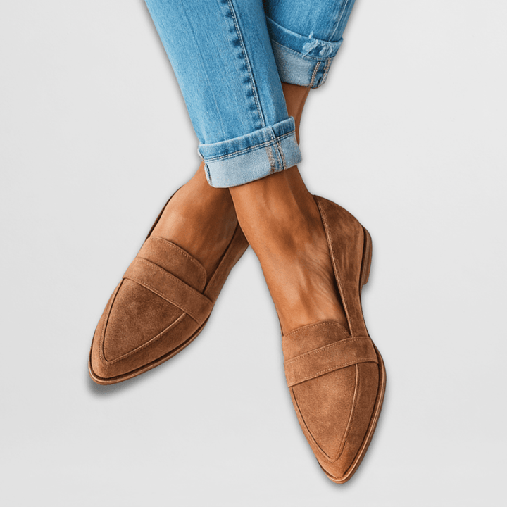 Damen Loafer Spitz Zulaufend Elegant Für Frühling Und Sommer 0