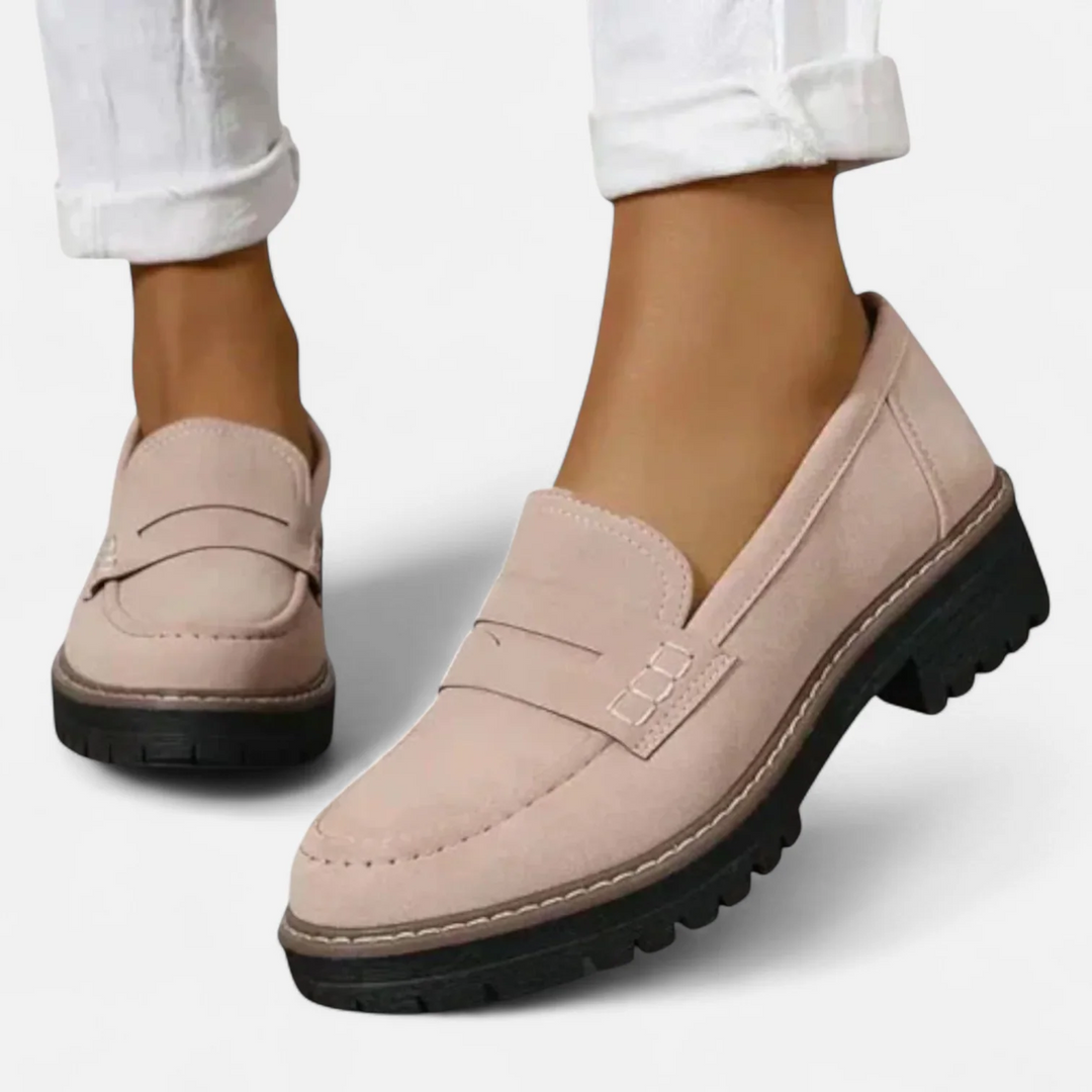 Damen Loafer mit Orthopädischer Arch Support und Markanter Sohle für Sommer 1