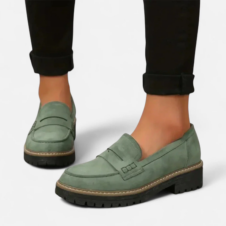 Damen Loafer mit Orthopädischer Arch Support und Markanter Sohle für Sommer 5