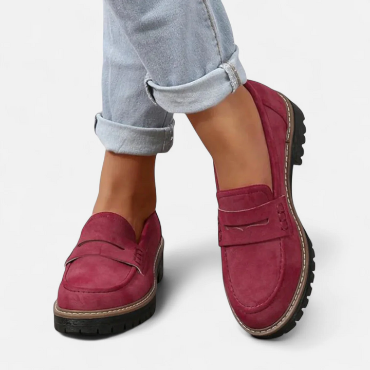 Damen Loafer mit Orthopädischer Arch Support und Markanter Sohle für Sommer 6