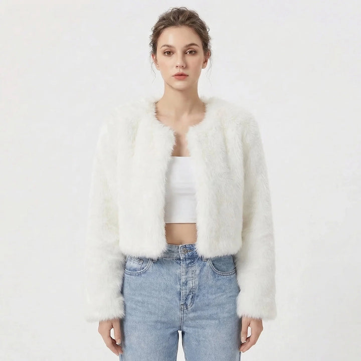 Damen Luxus Kunstpelz Jacke 0