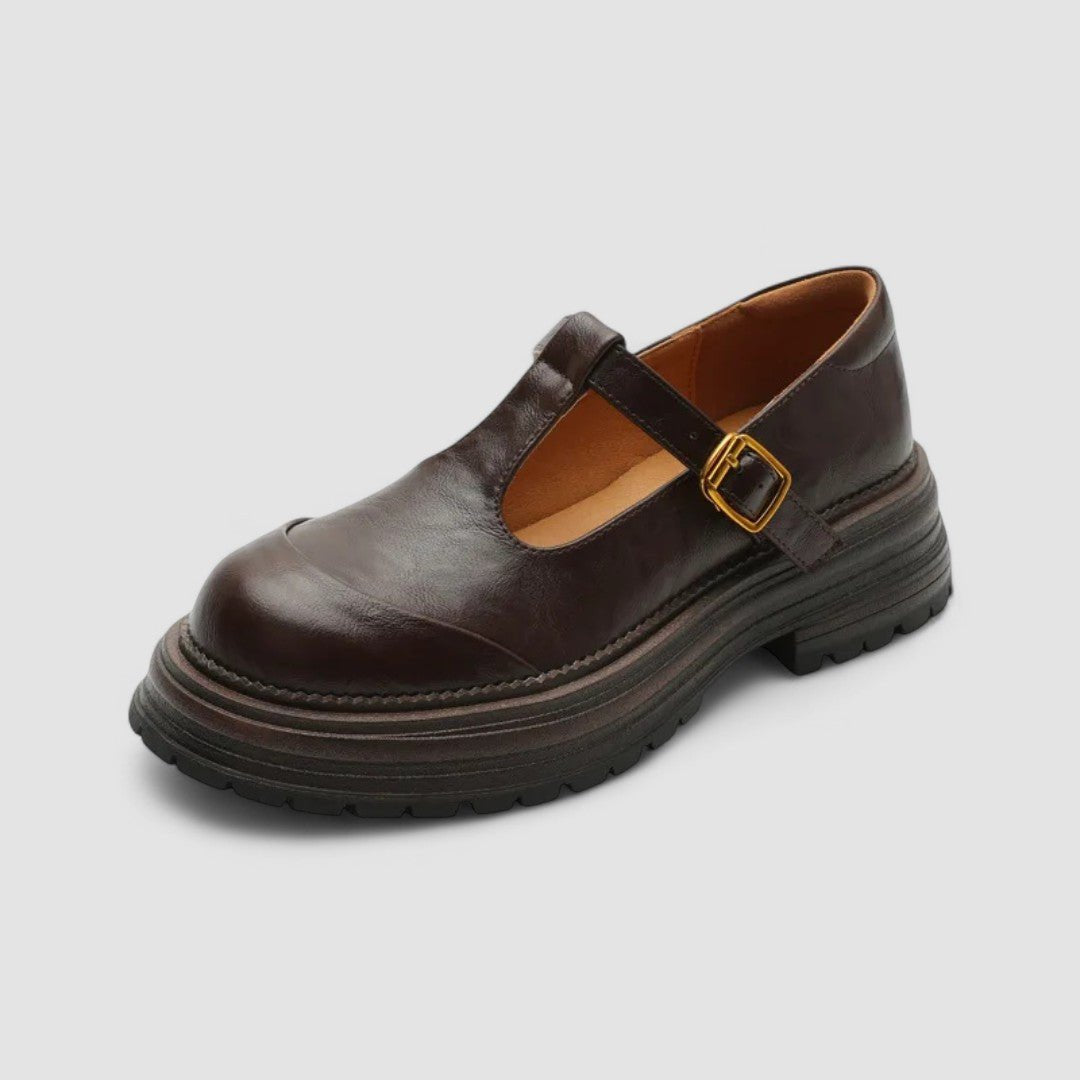 Damen Mary-Jane Schuhe mit Orthopädischer Arch Support und Chunky Plateau-Sohle 1