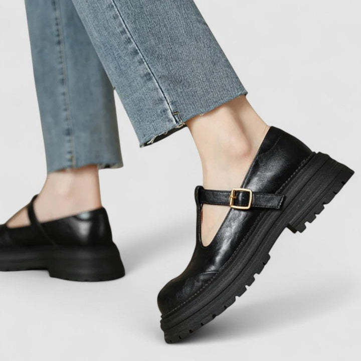 Damen Mary-Jane Schuhe mit Orthopädischer Arch Support und Chunky Plateau-Sohle 4