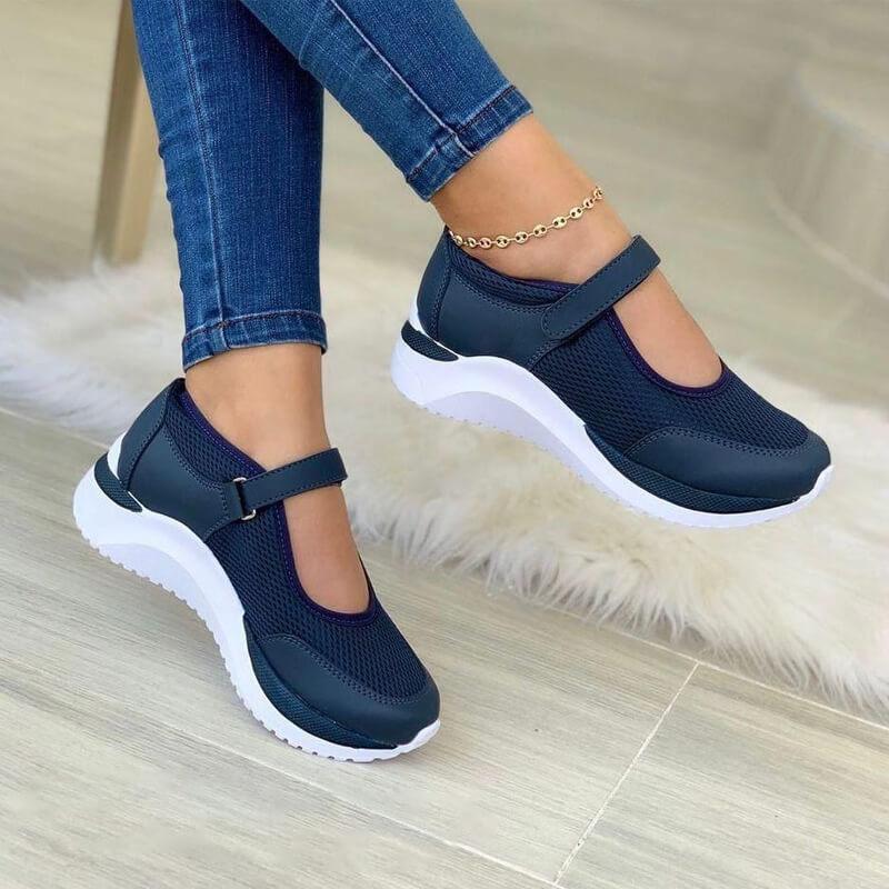 Damen Mesh Sneaker mit Klettverschluss für Komfort und Atmungsaktivität 2