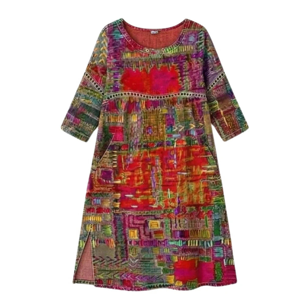 Damen Midi Kleid mit Taschen 10