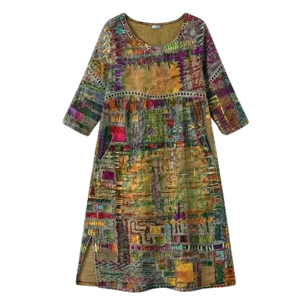 Damen Midi Kleid mit Taschen 11
