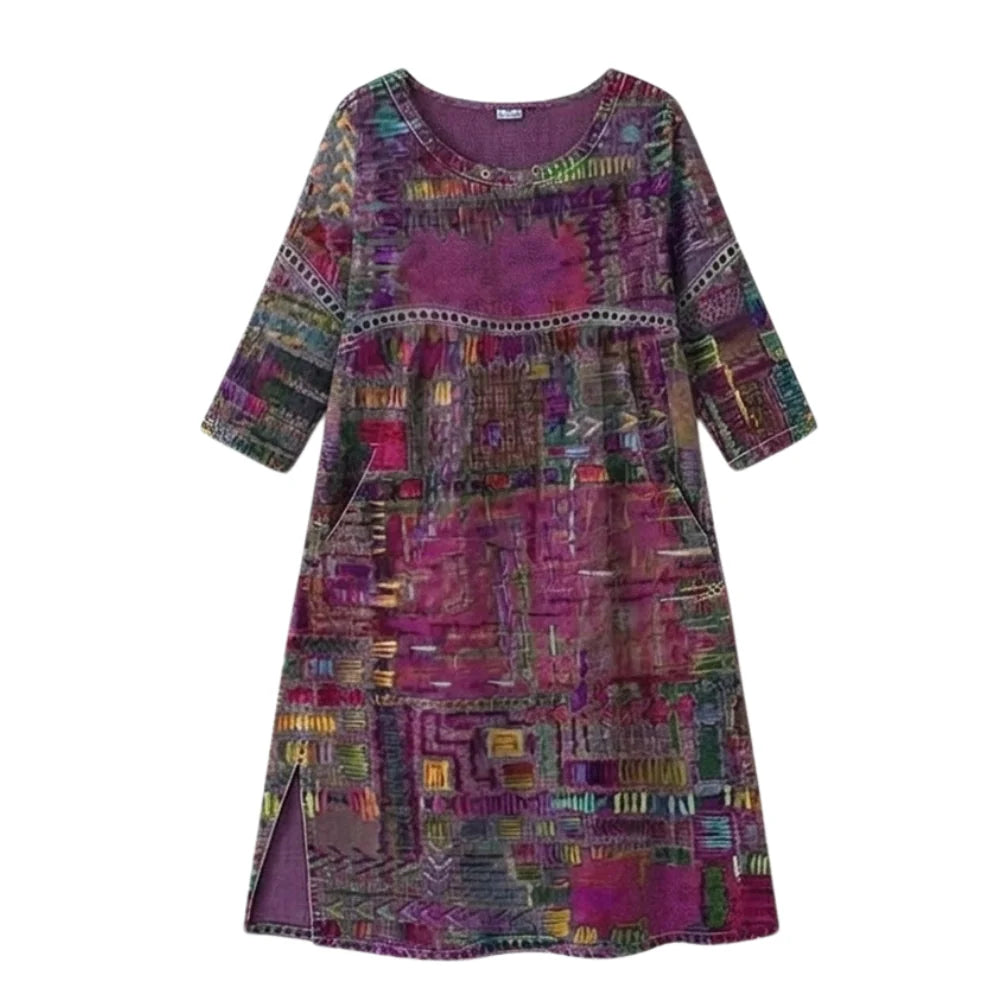 Damen Midi Kleid mit Taschen 13