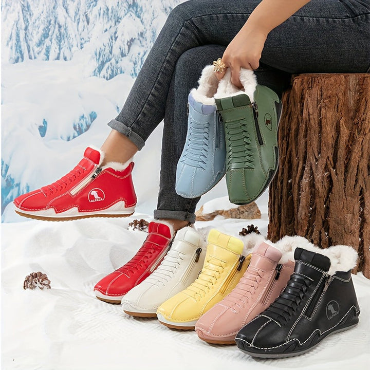 Damen Orthopädische Ankle Boots mit Arch Support Gefüttert Winterstiefeletten 2