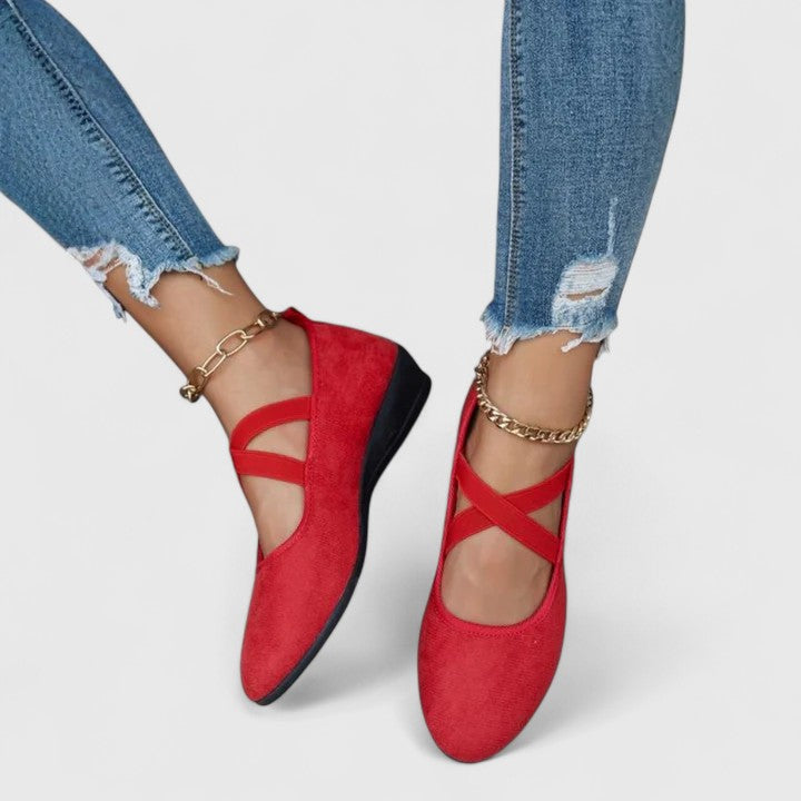 Damen Orthopädische Ballerinas mit Kreuzriemen und Arch Support für Sommerkomfort 3