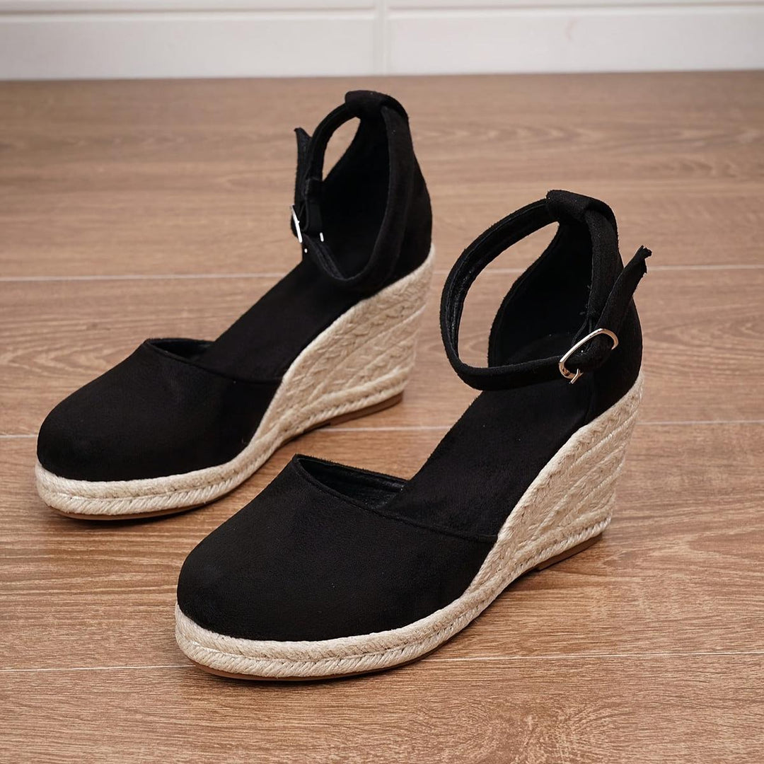 Damen Orthopädische Keilsandalen mit Arch Support und Verstellbarer Knöchelschnalle 1
