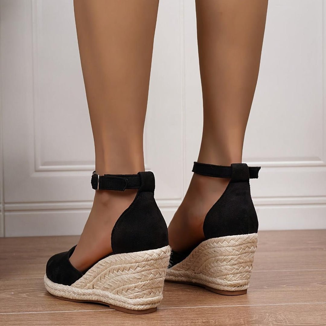 Damen Orthopädische Keilsandalen mit Arch Support und Verstellbarer Knöchelschnalle 2