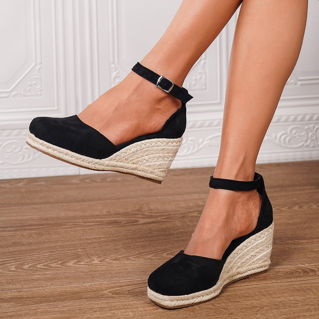 Damen Orthopädische Keilsandalen mit Arch Support und Verstellbarer Knöchelschnalle 5