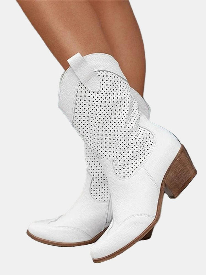Damen Orthopädische Knee High Boots mit Arch Support und Blockabsatz in Wildlederoptik 0