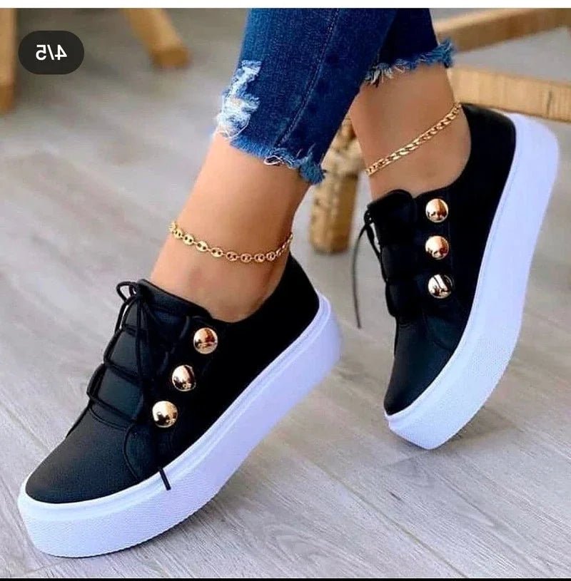 Damen Orthopädische Plateau-Sneaker mit Schnürung und Arch Support für Komfort und Stil 0