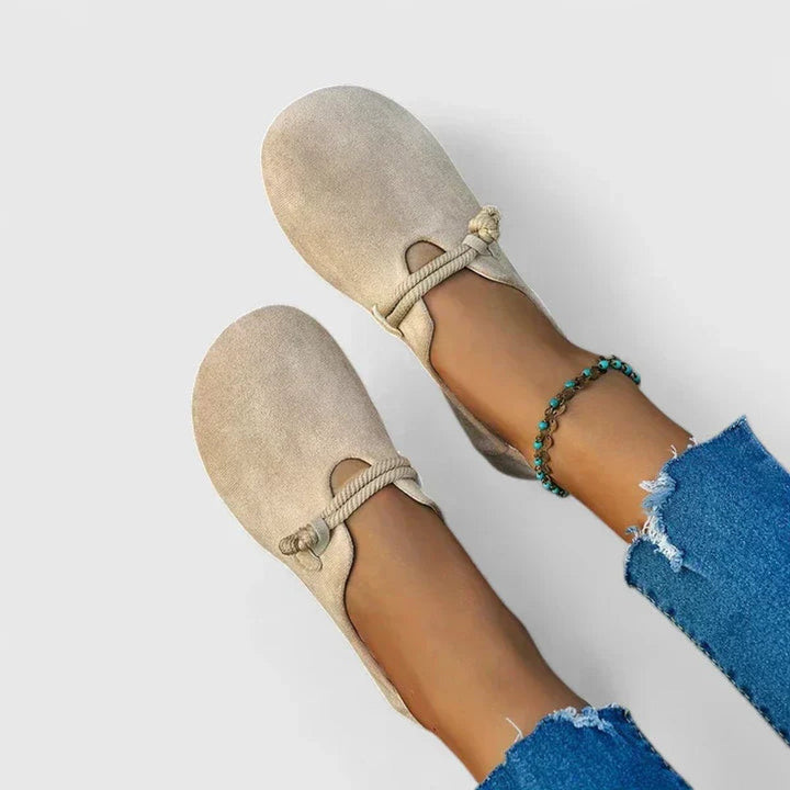 Damen Orthopädische Slip-On Ballerinas mit Arch Support und Seildetail für Komfort 2