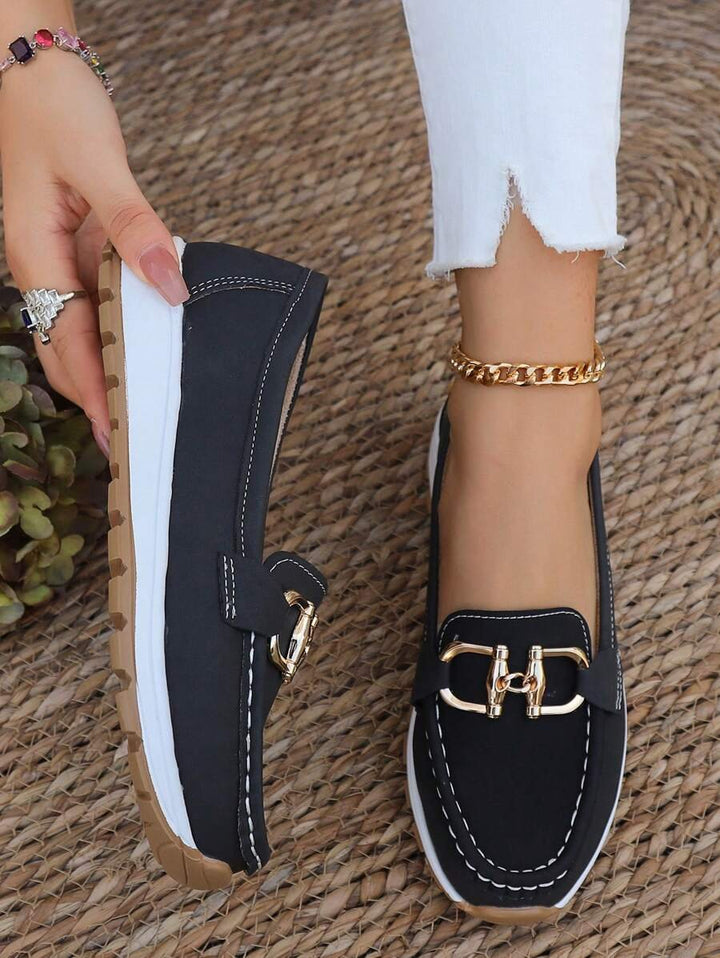 Damen Orthopädische Slipper mit Arch Support und Rutschfester Sohle Golddetail 1