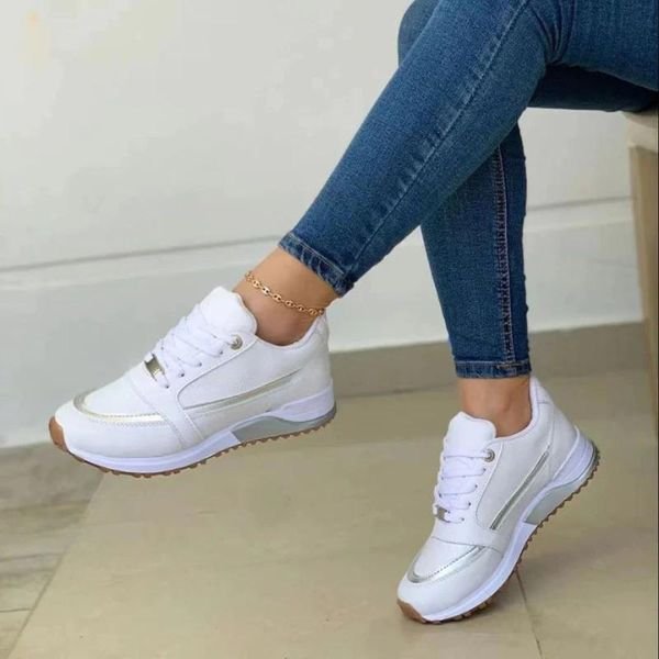 Damen Orthopädische Sneaker mit Ergonomischem Fußbett und Arch Support Komfort 1