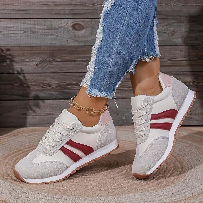 Damen Orthopädische Sneaker mit Schnürsenkeln und Gedämpfter Einlegesohle für Ergonomischen Komfort 1