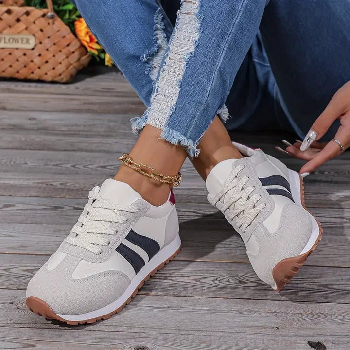 Damen Orthopädische Sneaker mit Schnürsenkeln und Gedämpfter Einlegesohle für Ergonomischen Komfort 2