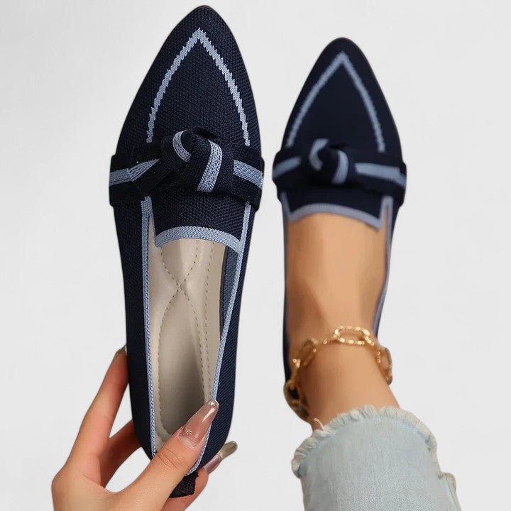Damen Orthopädische Spitz Zulaufende Loafer mit Arch Support und Knoten-Detail 4