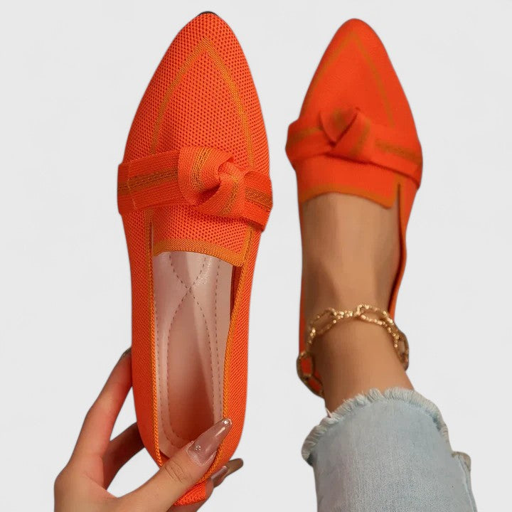 Damen Orthopädische Spitz Zulaufende Loafer mit Arch Support und Knoten-Detail 5
