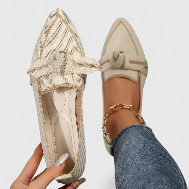 Damen Orthopädische Spitz Zulaufende Loafer mit Arch Support und Knoten-Detail 6