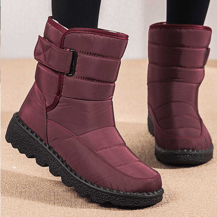 Damen Orthopädische Wasserdichte Knee High Boots mit Rutschfester Profilsohle und Wärmender Plüschfütterung 0