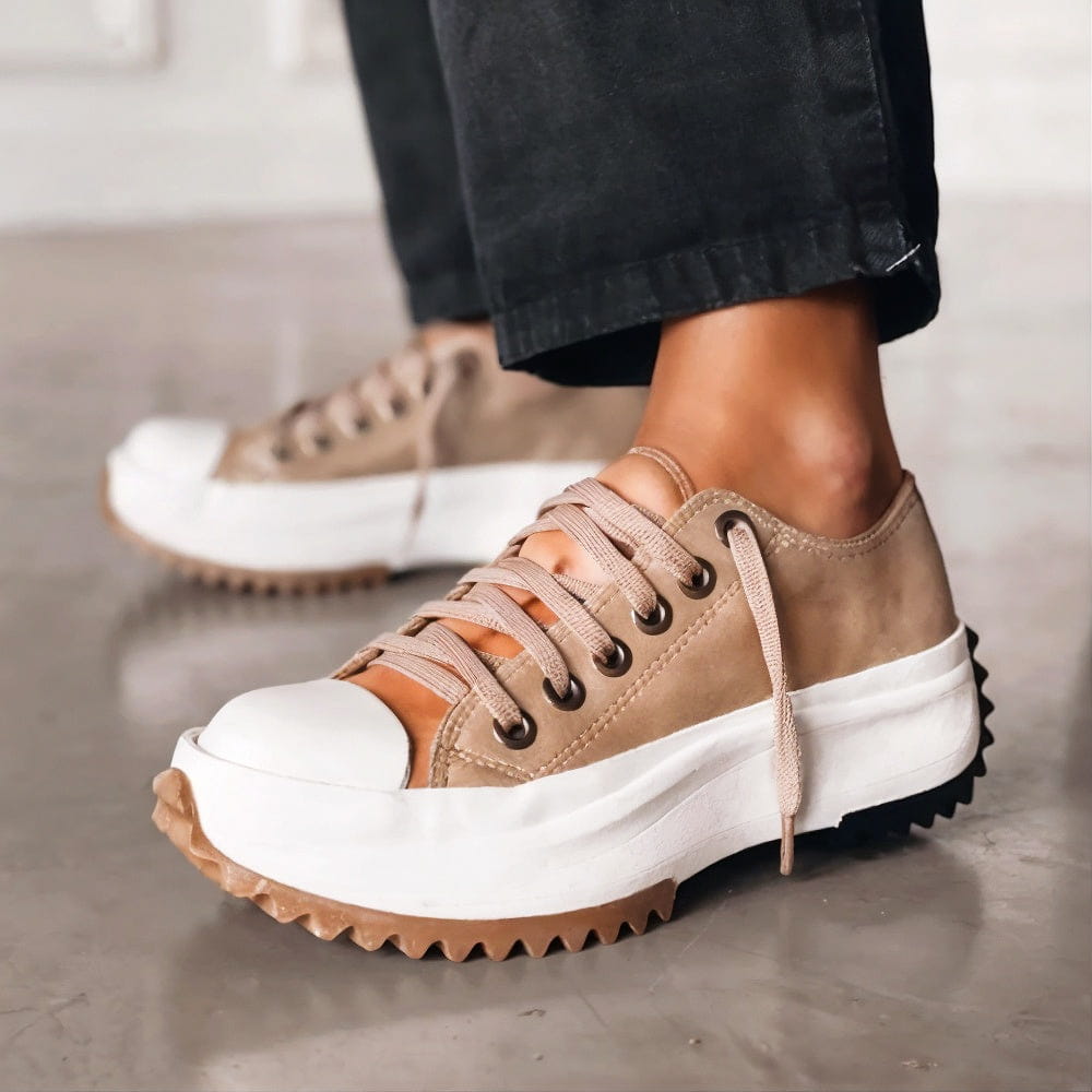 Damen Orthopedic Plattform Sneaker mit Arch Support und Schnürung für Alltag und Freizeit 1