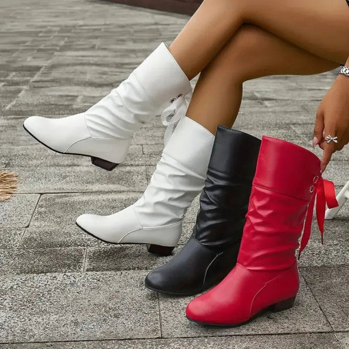 Damen Orthopedic Schnür-Ankle-Boots mit Arch Support und stabilem Blockabsatz 1