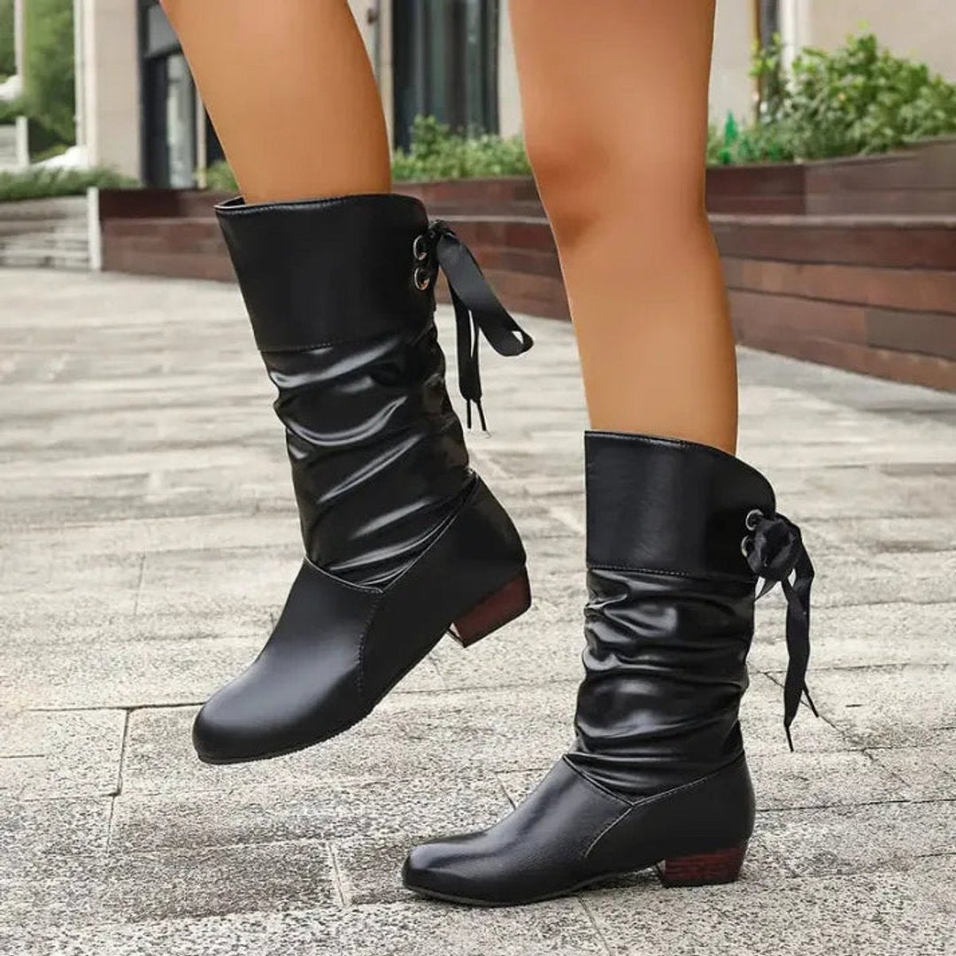Damen Orthopedic Schnür-Ankle-Boots mit Arch Support und stabilem Blockabsatz 4