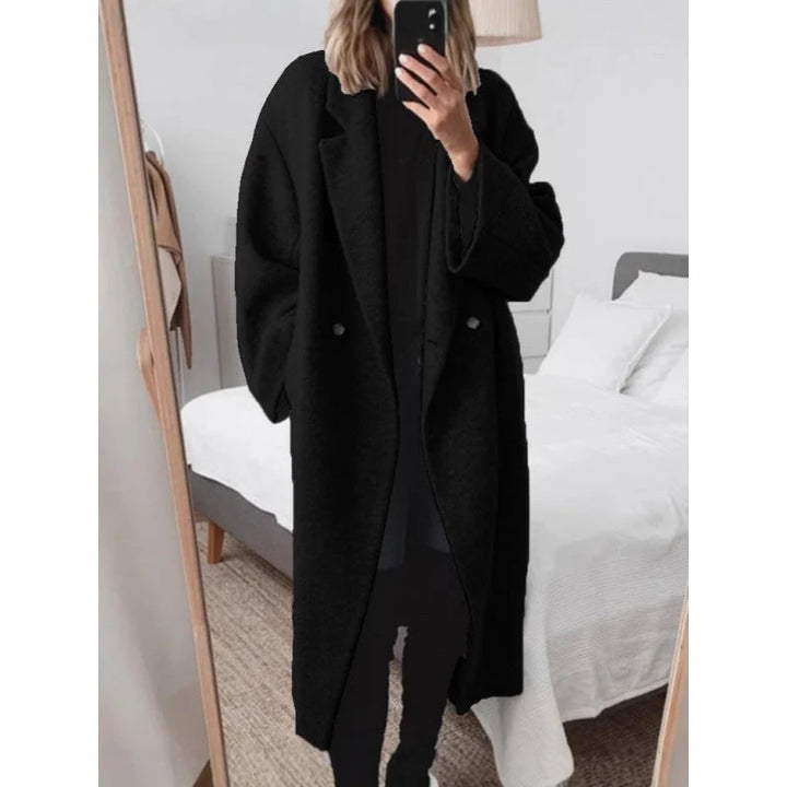 Damen Oversize-Mantel mit Revers und doppelter Knopfleiste 3