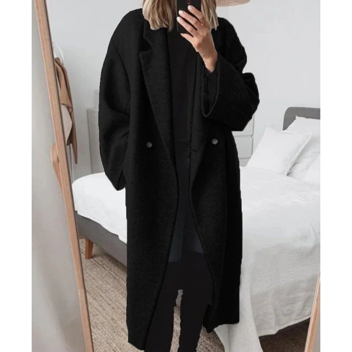 Damen Oversize-Mantel mit Revers und doppelter Knopfleiste 5
