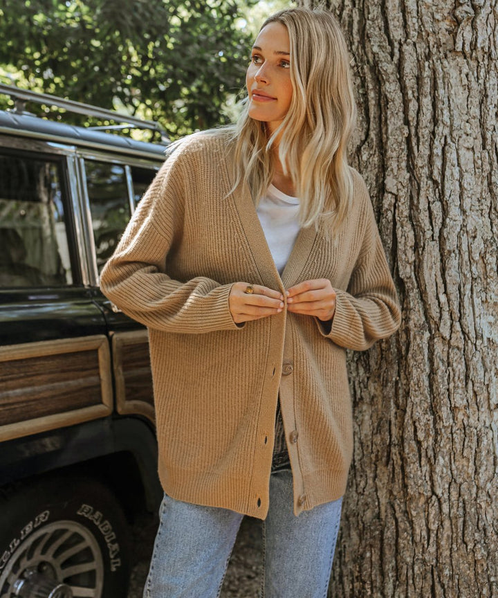 Damen Oversized Cardigan mit V-Ausschnitt für elegante Lagenlooks 8