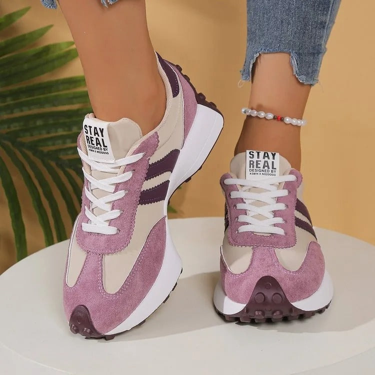 Damen Retro Platform Chunky Sneakers mit Schnürung und markanter Plateausohle 2