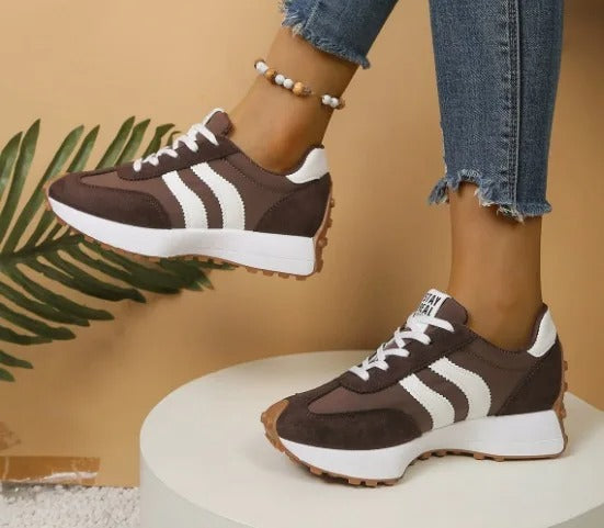 Damen Retro Platform Chunky Sneakers mit Schnürung und markanter Plateausohle 4