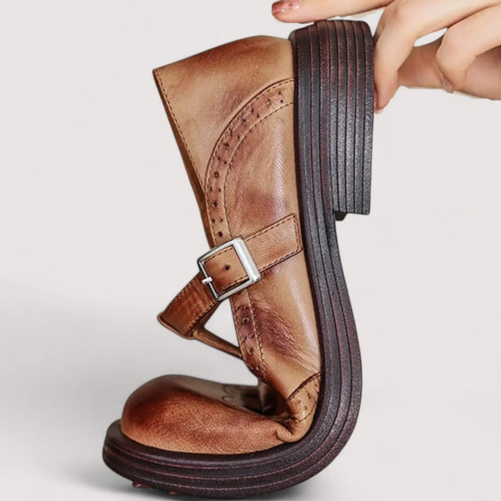 Damen Schnallenriemen Schuhe mit Rundspitze – Elegante Arch Support Komfortschuhe 2