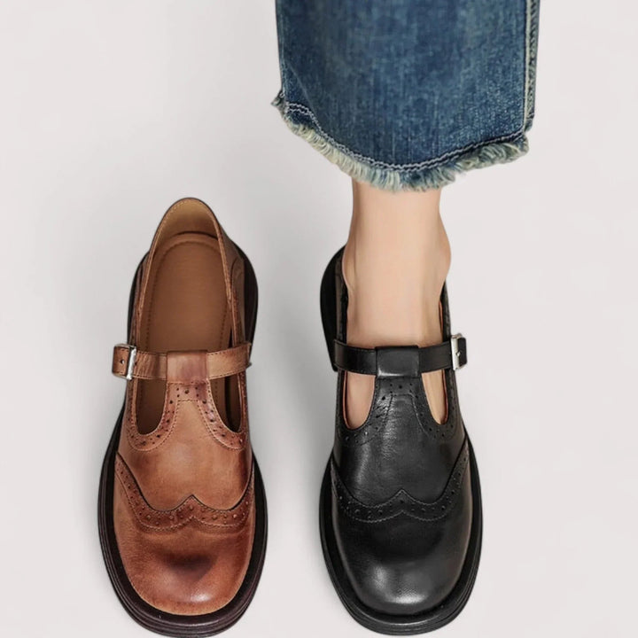 Damen Schnallenriemen Schuhe mit Rundspitze – Elegante Arch Support Komfortschuhe 3