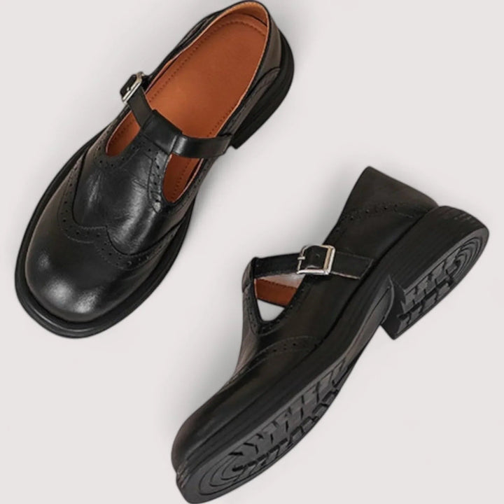 Damen Schnallenriemen Schuhe mit Rundspitze – Elegante Arch Support Komfortschuhe 5