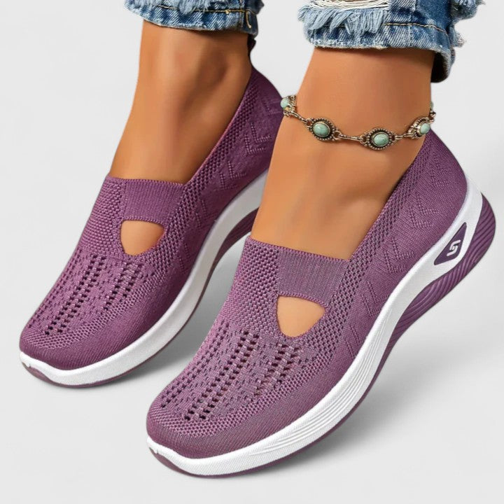 Damen Slip-On Sneaker mit Orthopädischer Arch Support und Atmungsaktivem Mesh für Walking und Alltag 0