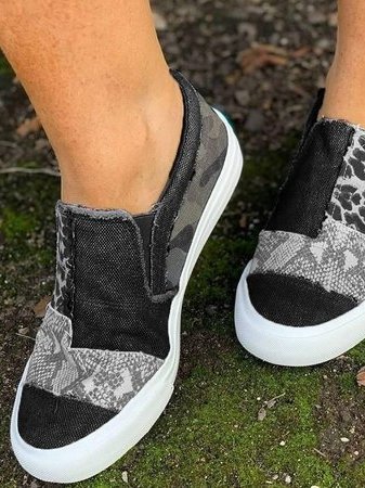 Damen Sneaker mit niedrigem Schaft und kreativem Patch-Design für Alltag und Freizeit 1