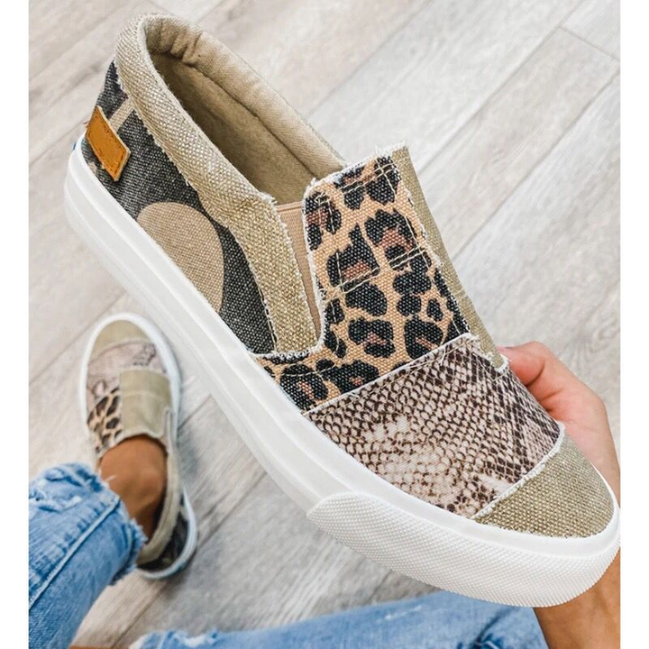 Damen Sneaker mit niedrigem Schaft und kreativem Patch-Design für Alltag und Freizeit 5