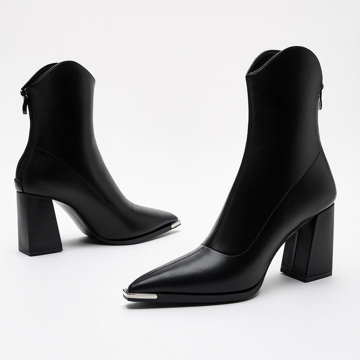 Damen Stiefeletten mit spitzer Kappe und Absatz – Elegante Frühlingsschuhe 2