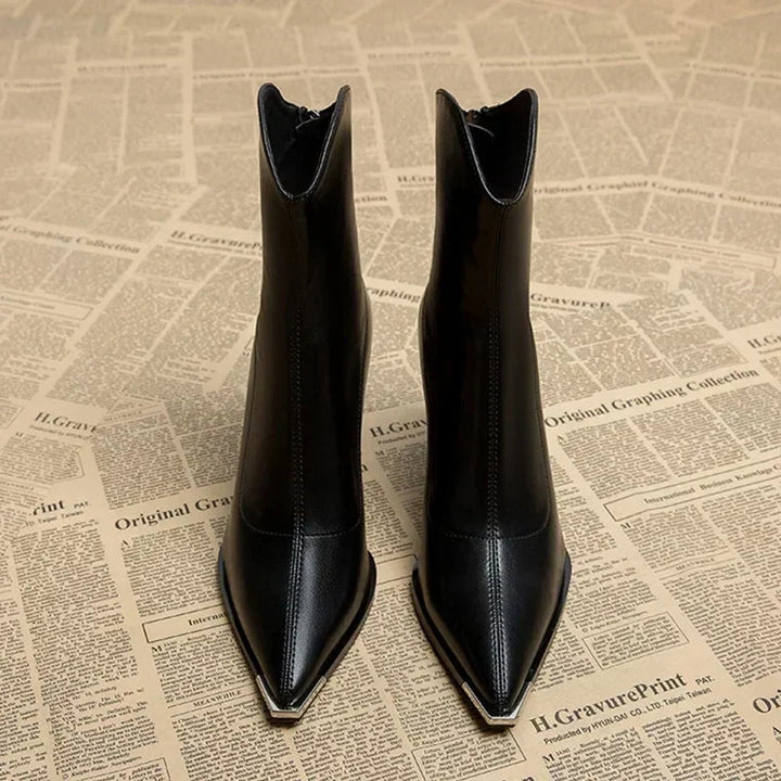 Damen Stiefeletten mit spitzer Kappe und Absatz – Elegante Frühlingsschuhe 6
