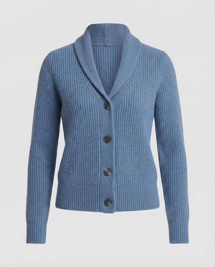 Damen Strick-Cardigan mit Revers-Kragen und Knopfleiste – Taillierter Langarm-Cardigan für Büro und Alltag 5