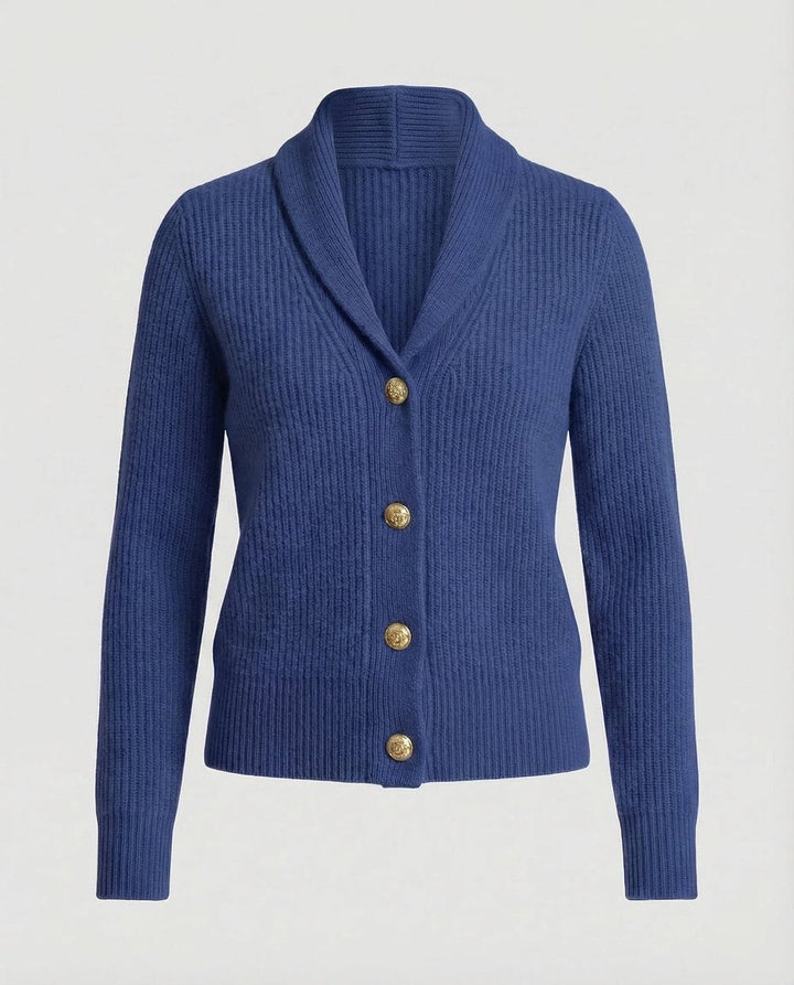 Damen Strick-Cardigan mit Revers-Kragen und Knopfleiste – Taillierter Langarm-Cardigan für Büro und Alltag 7